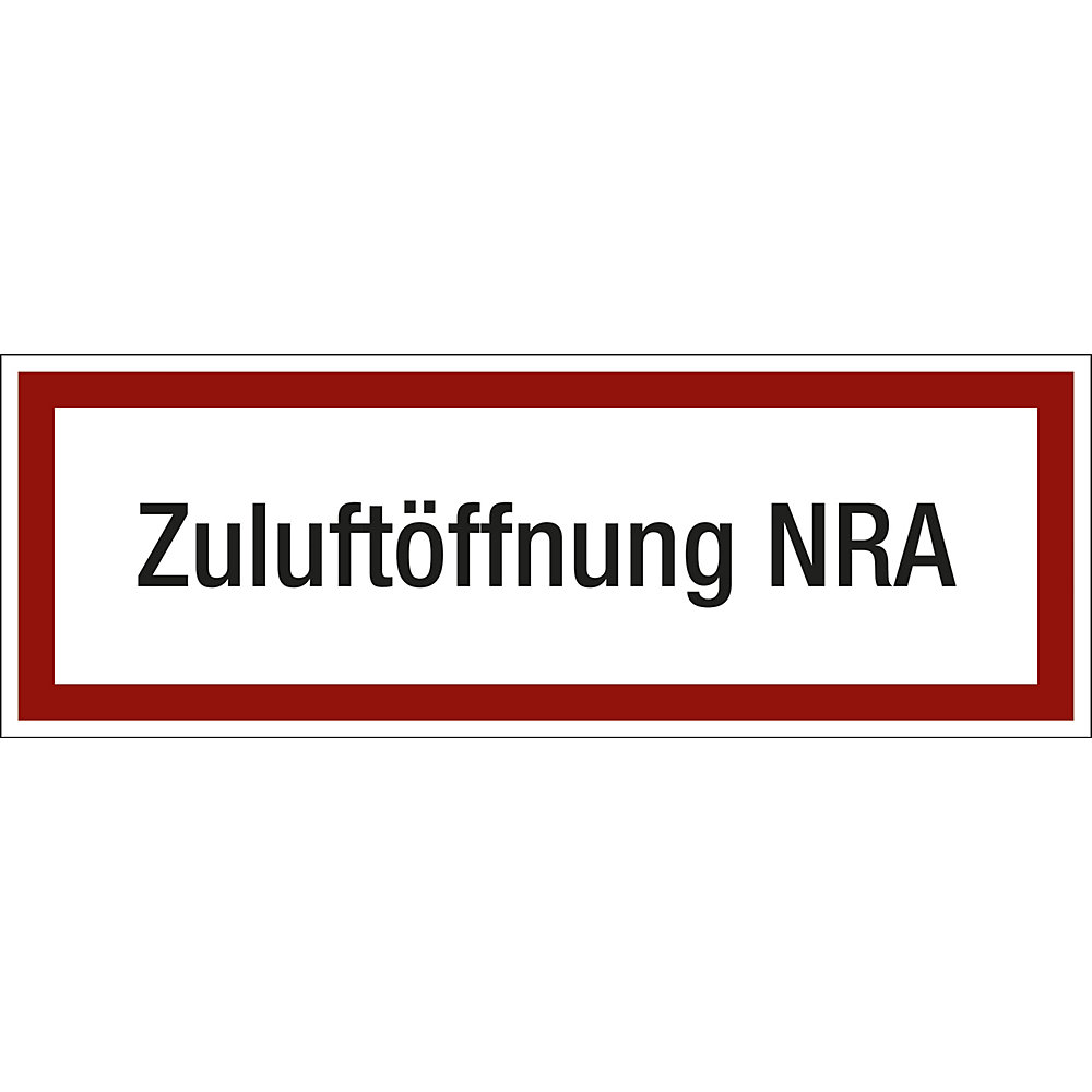 kaiserkraft Fire Safety Sign Air Opening NRA Foil 210x74 mm