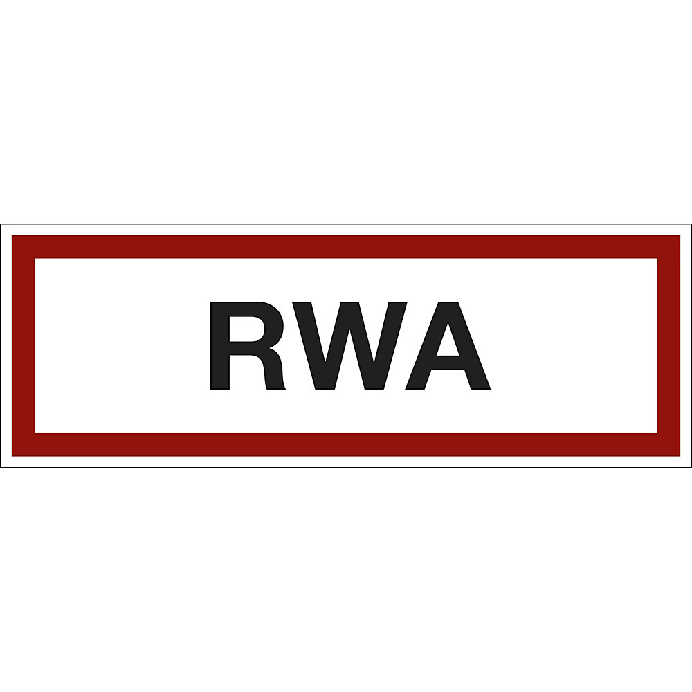 kaiserkraft Brandschutzkennzeichen für die Feuerwehr, RWA, VE 10 Stk, Folie, LxH 297 x 105 mm