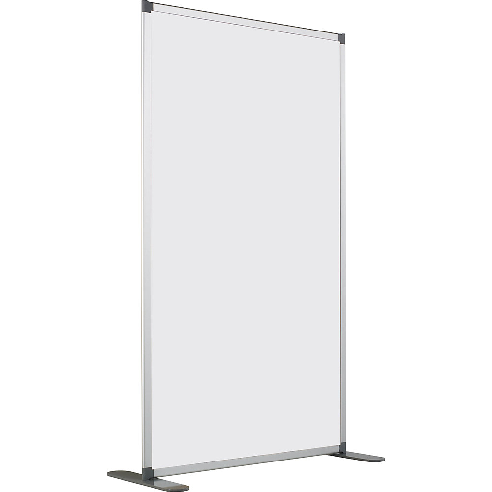 Hygiene-Whiteboard-Trennwand, emaillierte, antibakterielle Tafelfläche, HxBxT 1900 x 1250 x 500 mm SMIT VISUAL 2