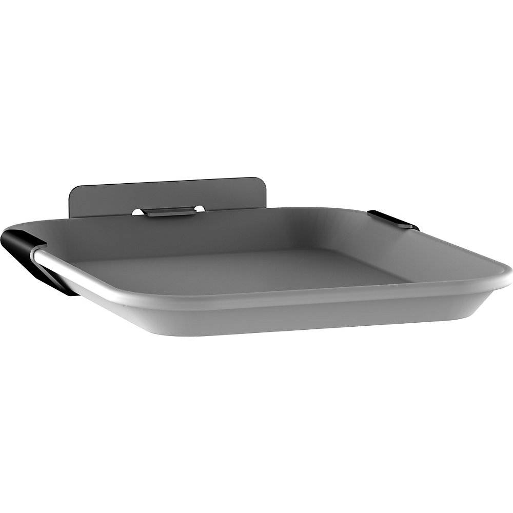 Drip tray for soap and disinfectant dispensers, HxWxD 303 x 153 x 224 mm, for wall mounting