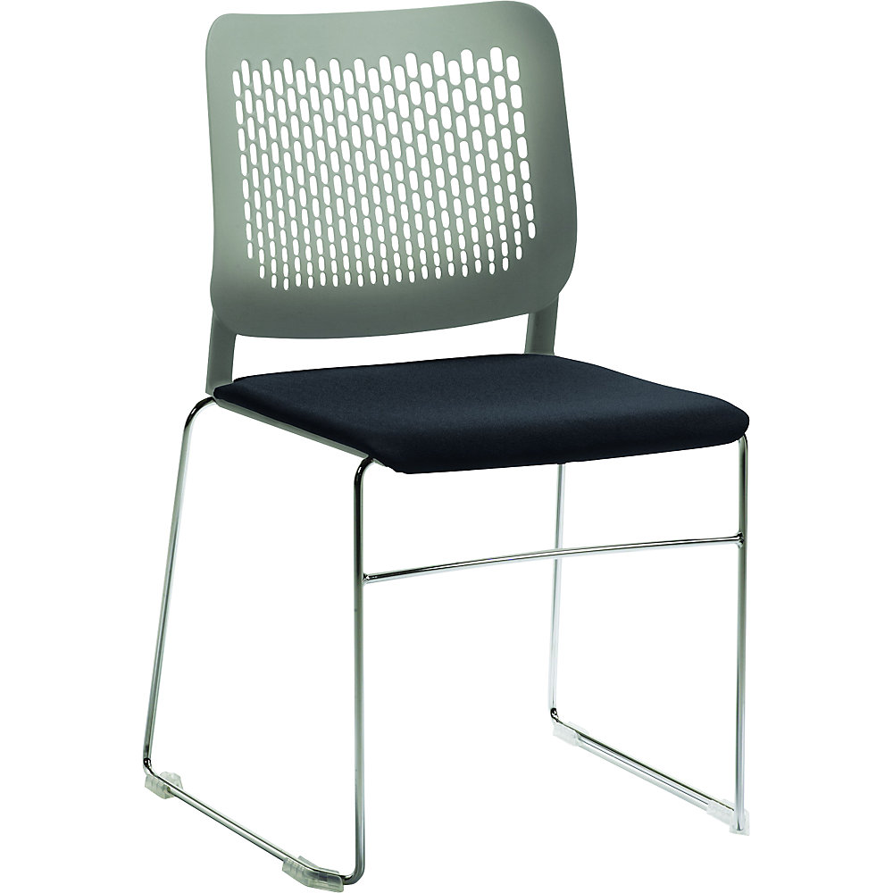 Chaise empilable à assise rembourrée