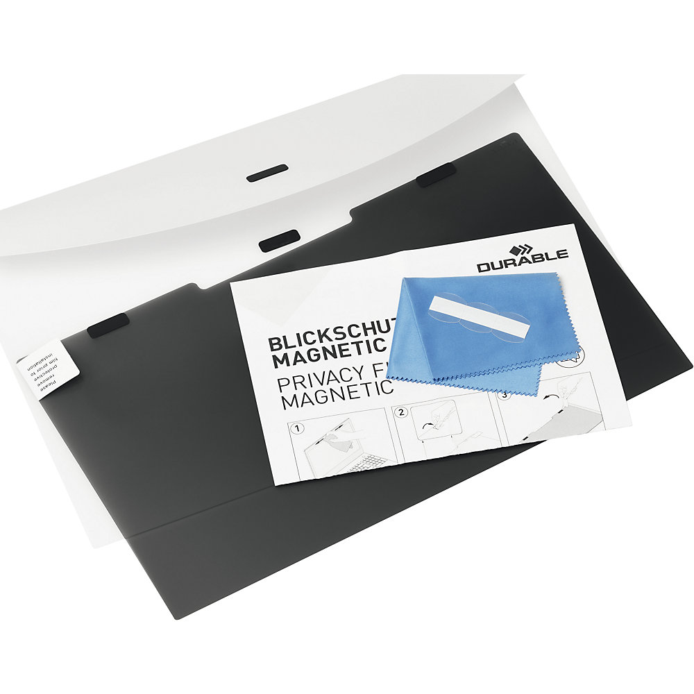 Blickschutzfilter MAGNETIC 16:9, anthrazit/grau, VE 2 Stk, für Bildschirme 12,5'', Seitenverhältnis 16:9 DURABLE 2