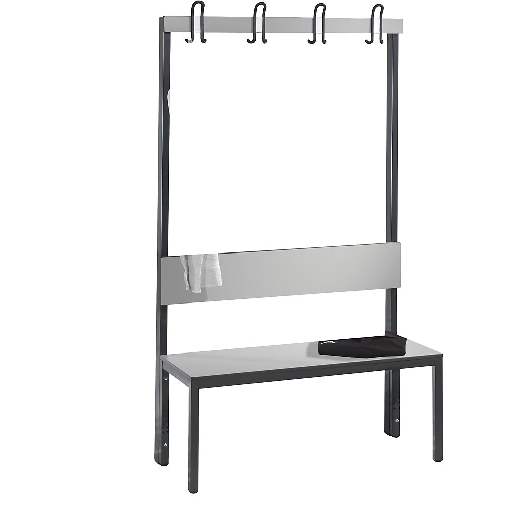C+P COMFORT Changing Room Bench Silver-Gray 1000mm 2