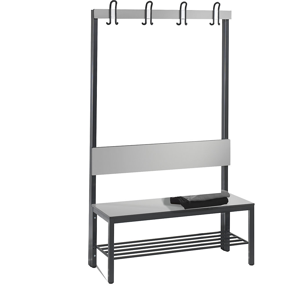 C+P COMFORT Changing Room Bench Silver-Gray 100cm 2