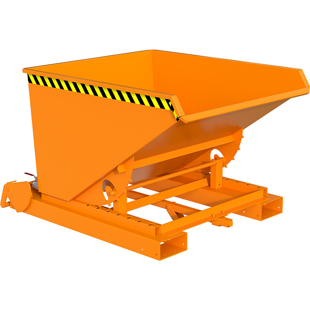 EUROKRAFTpro Recipiente para virutas S4A, L x A x H 1485 x 1095 x 865 mm, amarillo naranja