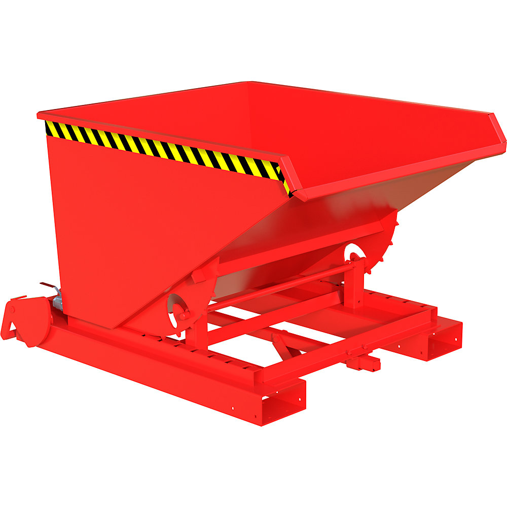 EUROKRAFTpro Recipiente para virutas S4A, L x A x H 1485 x 1095 x 865 mm, rojo vivo