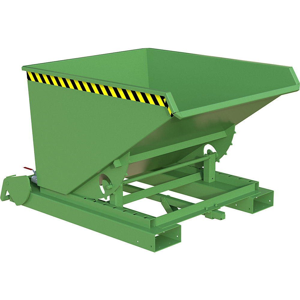 EUROKRAFTpro Recipiente para virutas S4A, L x A x H 1485 x 1095 x 865 mm, verde reseda