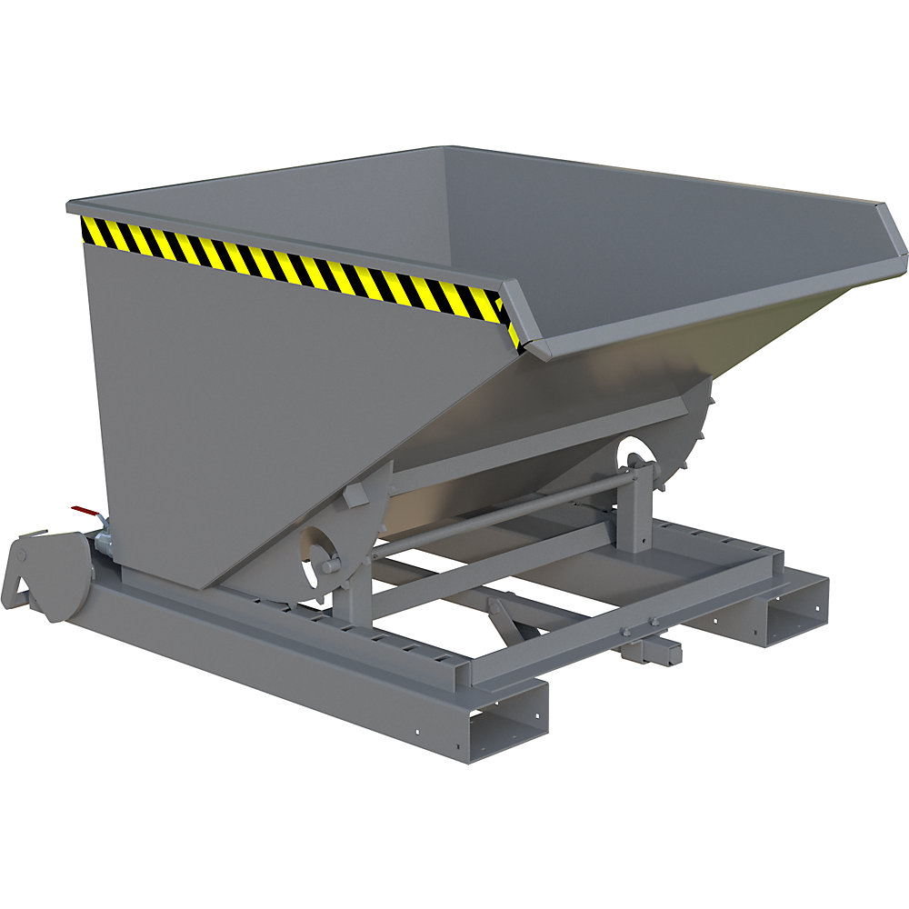 EUROKRAFTpro Recipiente para virutas S4A, L x A x H 1485 x 1095 x 865 mm, gris ratón