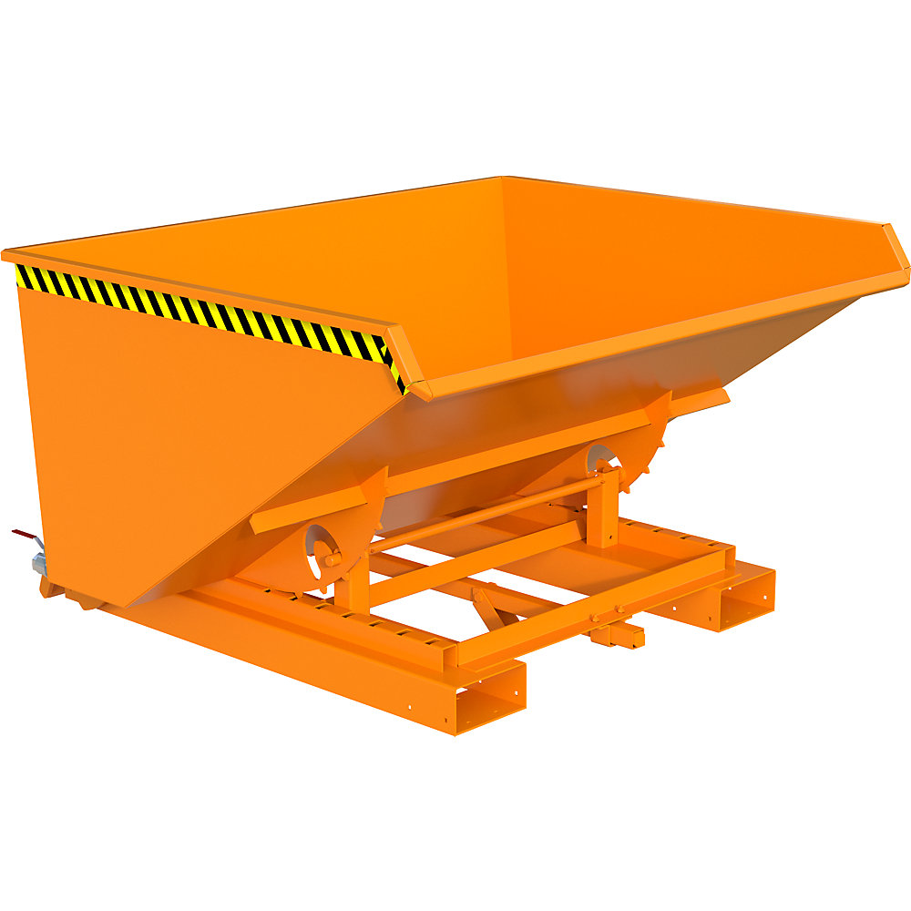 EUROKRAFTpro Recipiente para virutas S4A, L x A x H 1485 x 1570 x 865 mm, amarillo naranja