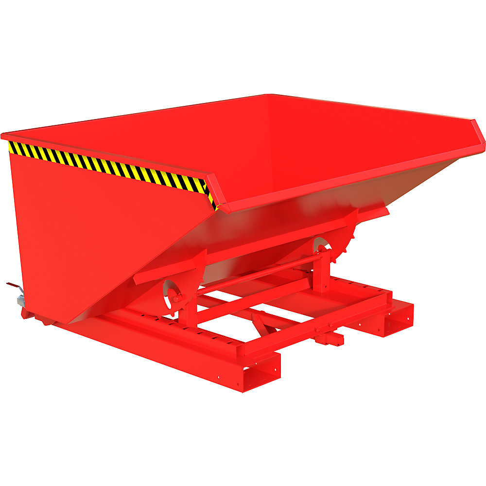 EUROKRAFTpro Recipiente para virutas S4A, L x A x H 1485 x 1570 x 865 mm, rojo vivo
