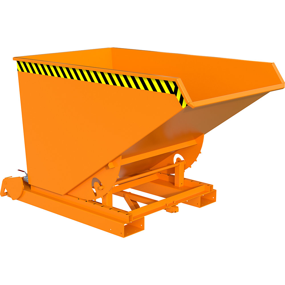 EUROKRAFTpro Recipiente para virutas S4A, L x A x H 1920 x 1095 x 1125 mm, amarillo naranja