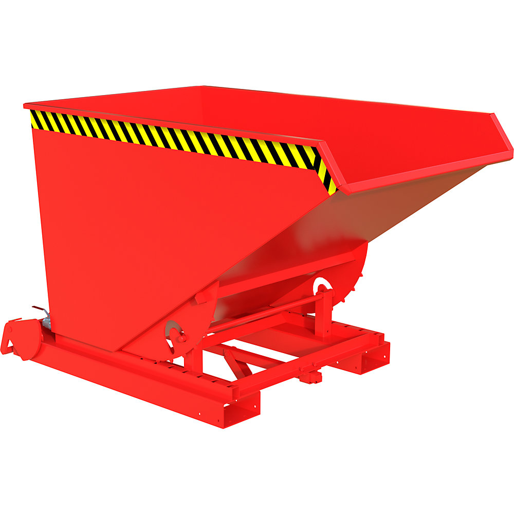 EUROKRAFTpro Recipiente para virutas S4A, L x A x H 1920 x 1095 x 1125 mm, rojo vivo