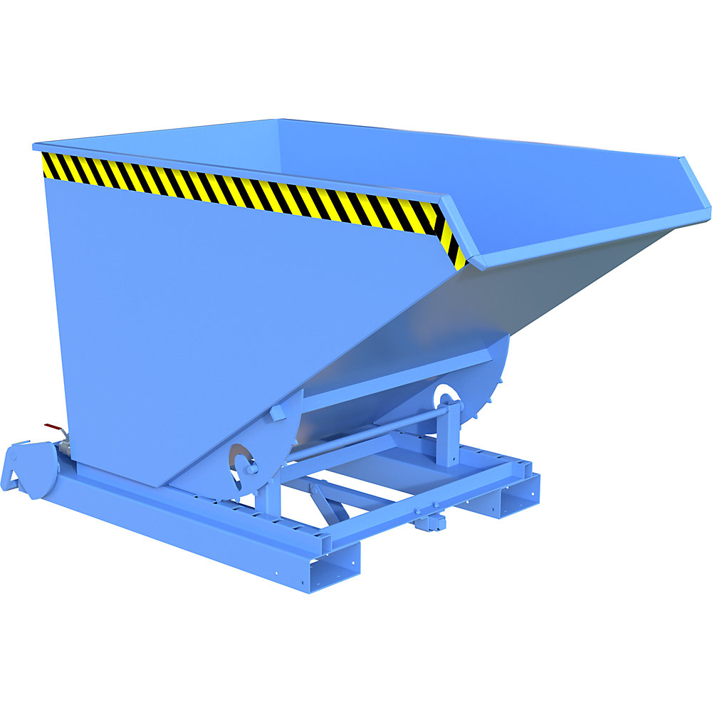 EUROKRAFTpro Recipiente para virutas S4A, L x A x H 1920 x 1095 x 1125 mm, azul luminoso