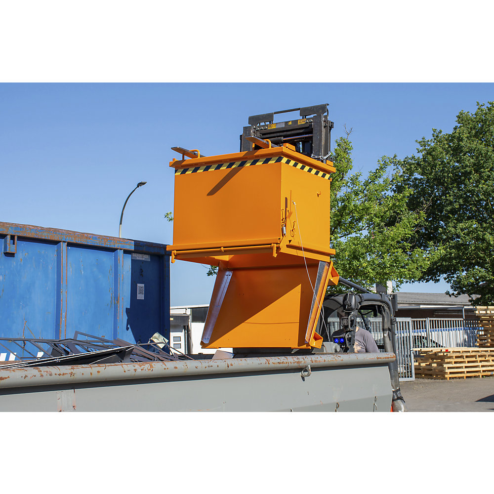 Klappbodenbehälter SB, Volumen 2 m³, Traglast 2000 kg, feuerverzinkt eurokraft pro 2