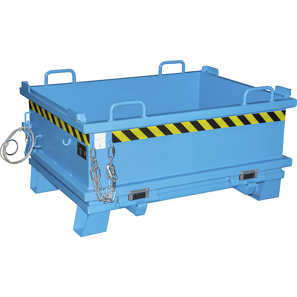 Klappbodenbehälter SB, Volumen 0,5 m³, Traglast 1000 kg, lichtblau eurokraft pro 2