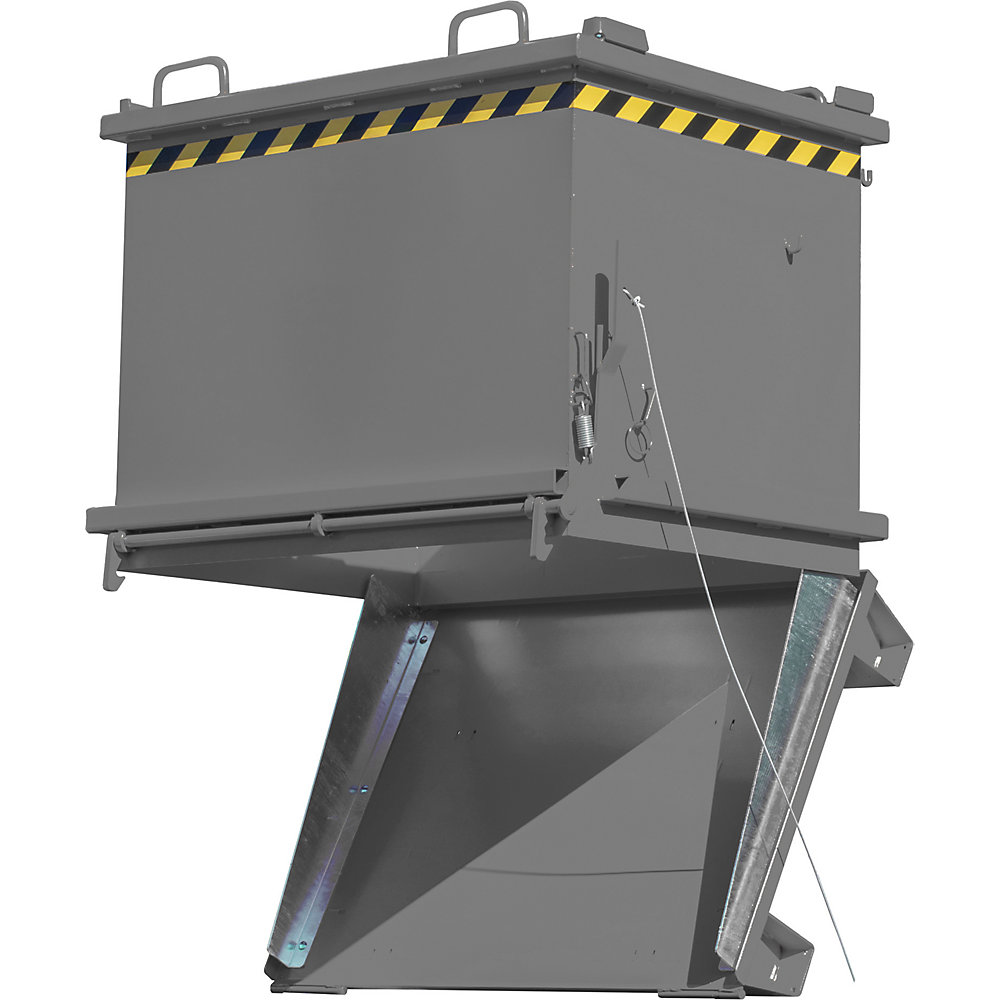 eurokraft pro Folding Bottom Container Mouse Grey 1000L 2