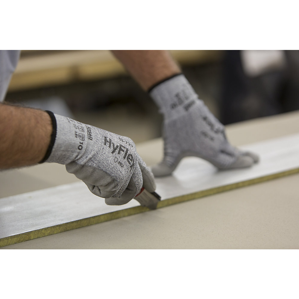 Arbeitshandschuh HyFlex® 11-727, grau, VE 12 Paar, Größe 6 Ansell 2