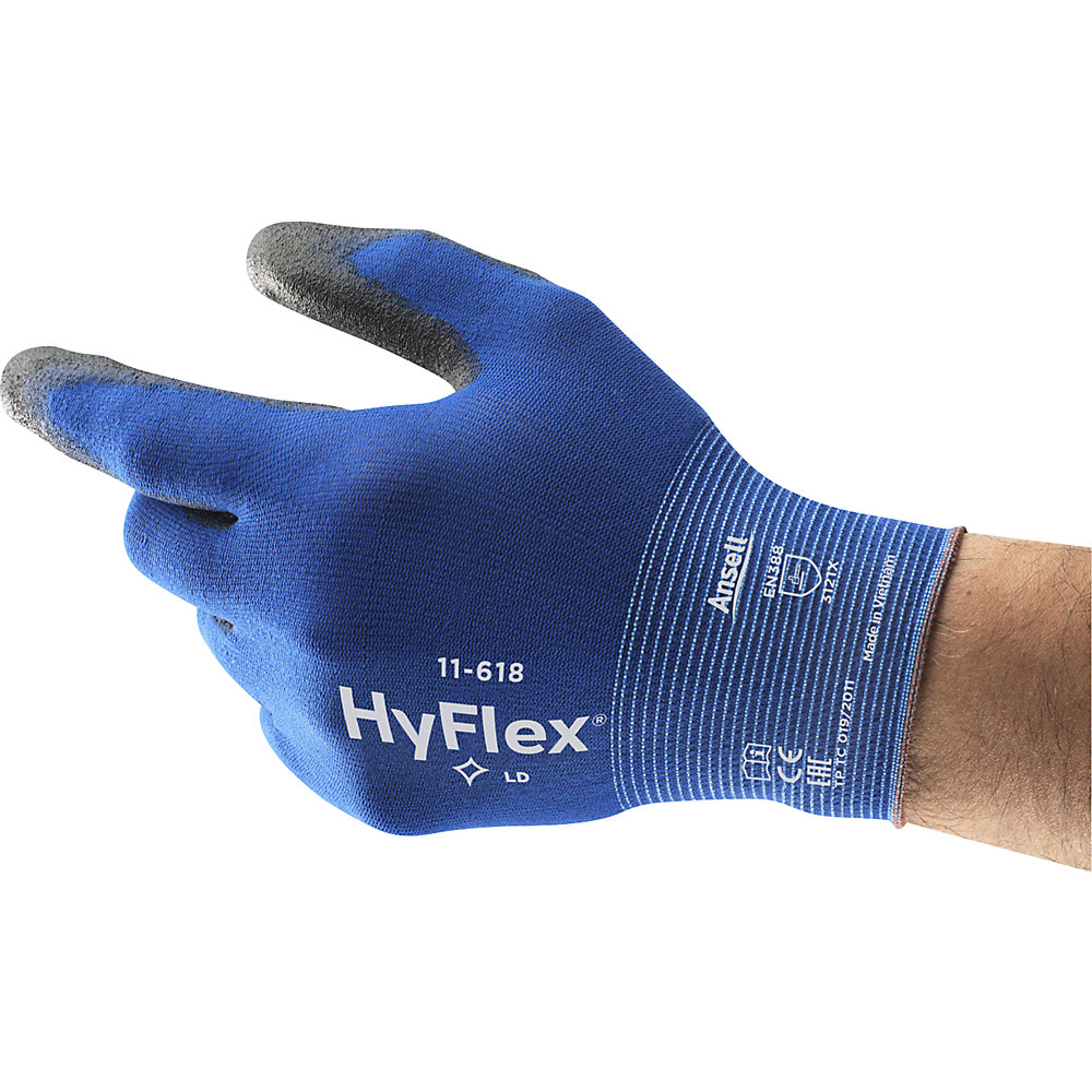 Arbeitshandschuh HyFlex® 11-618, schwarz, VE 12 Paar, Größe 10 Ansell 2