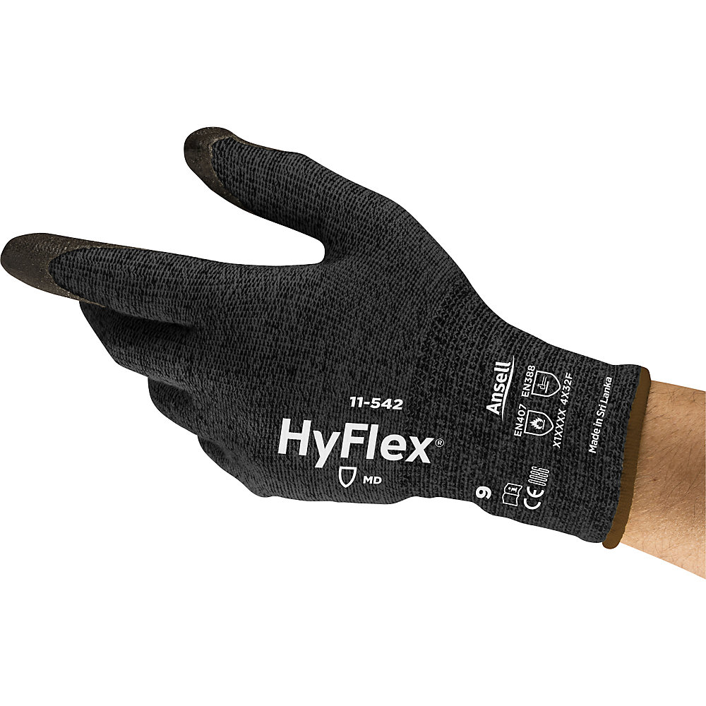 Arbeitshandschuh HyFlex® 11-542, schwarz, 1 Paar, Größe 10 Ansell 2