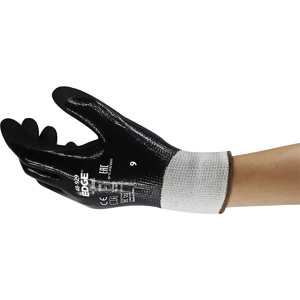 Ansell EDGE 48-929 Cut Resistant Gloves Black 6 2