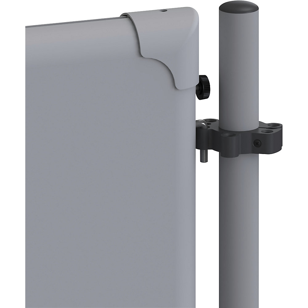 Akustik-Trennwand, Textil, Grundelement, BxT 1000 x 650 mm, grau eurokraft pro 2