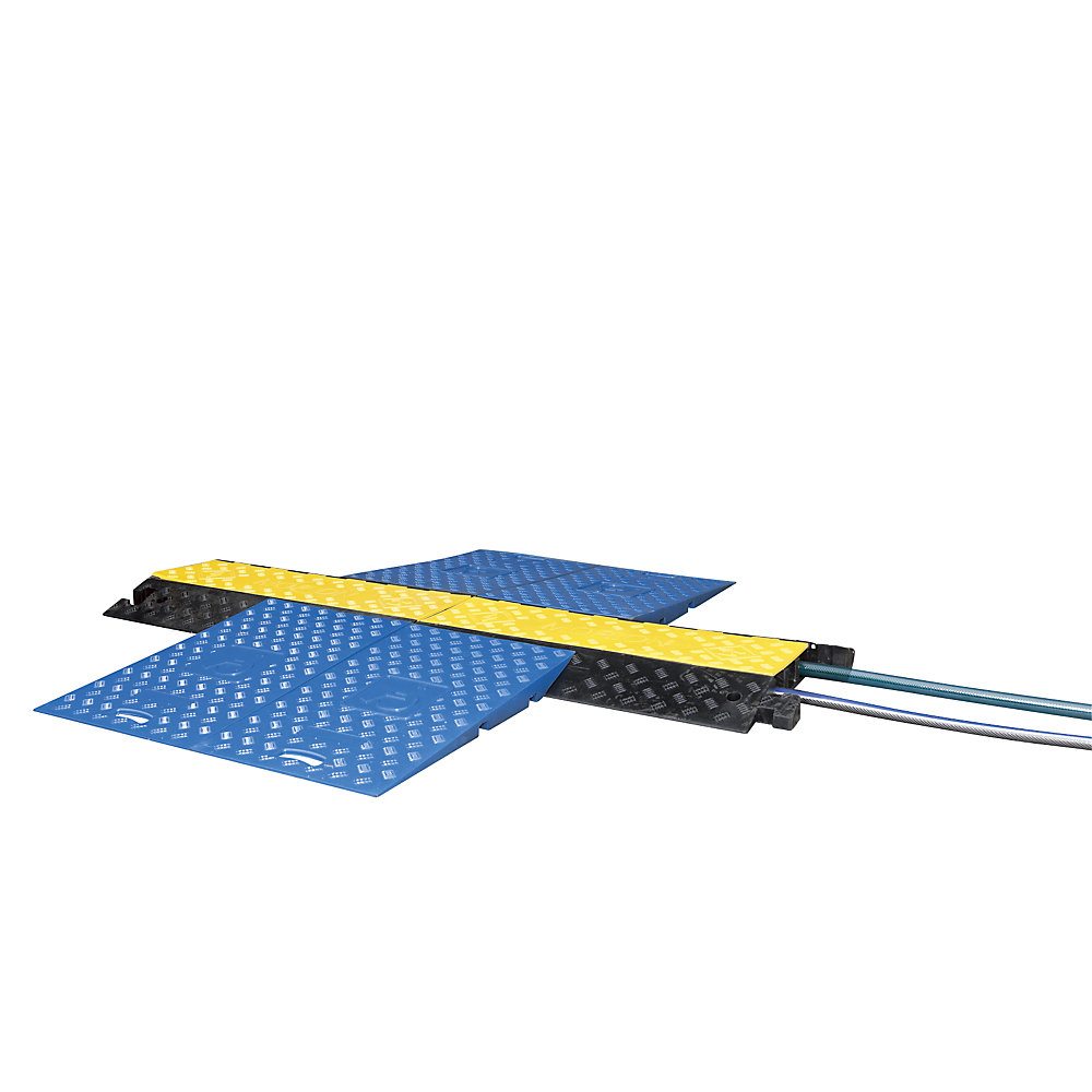 Rollstuhlrampen-Set für Kabelbrücke, LxBxH 744 x 440 x 75 mm, blau Moravia 2
