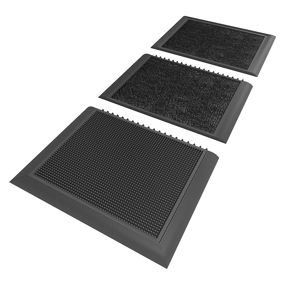 Desinfizierende Eingangsmatte Sani-Master™, HxLxB 19 x 1525 x 914 mm, anthrazit / schwarz NOTRAX 2