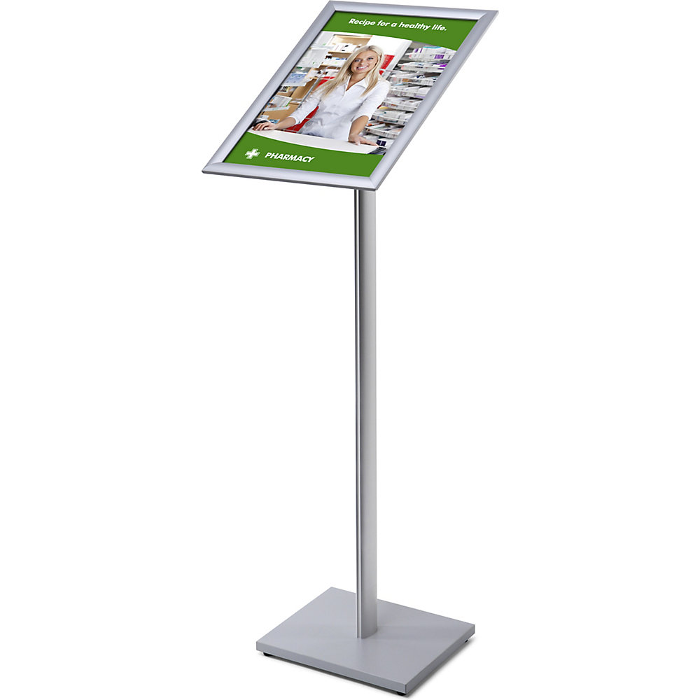 Eurokraft Basic Floor Standing Info Stand Silver 2