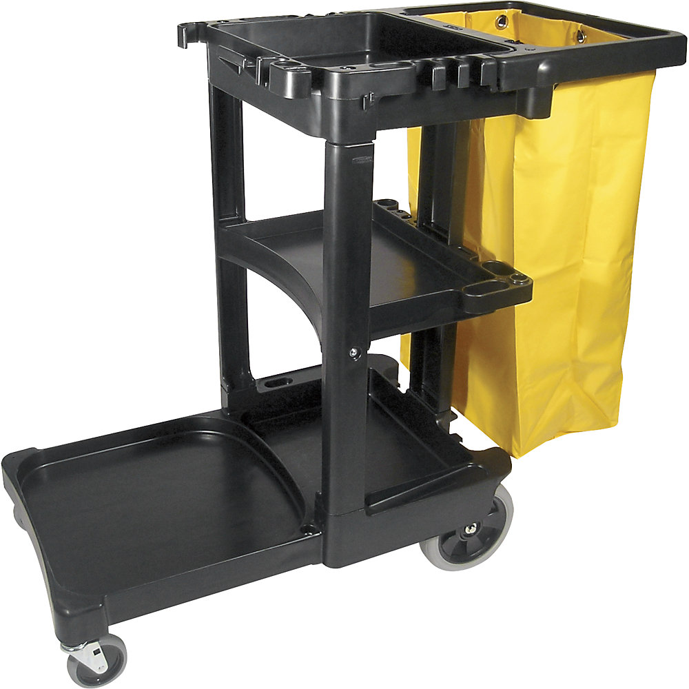 Rubbermaid Cleaning trolley, incl. vinyl waste sack, LxWxH 1168 x 552 x 975 mm