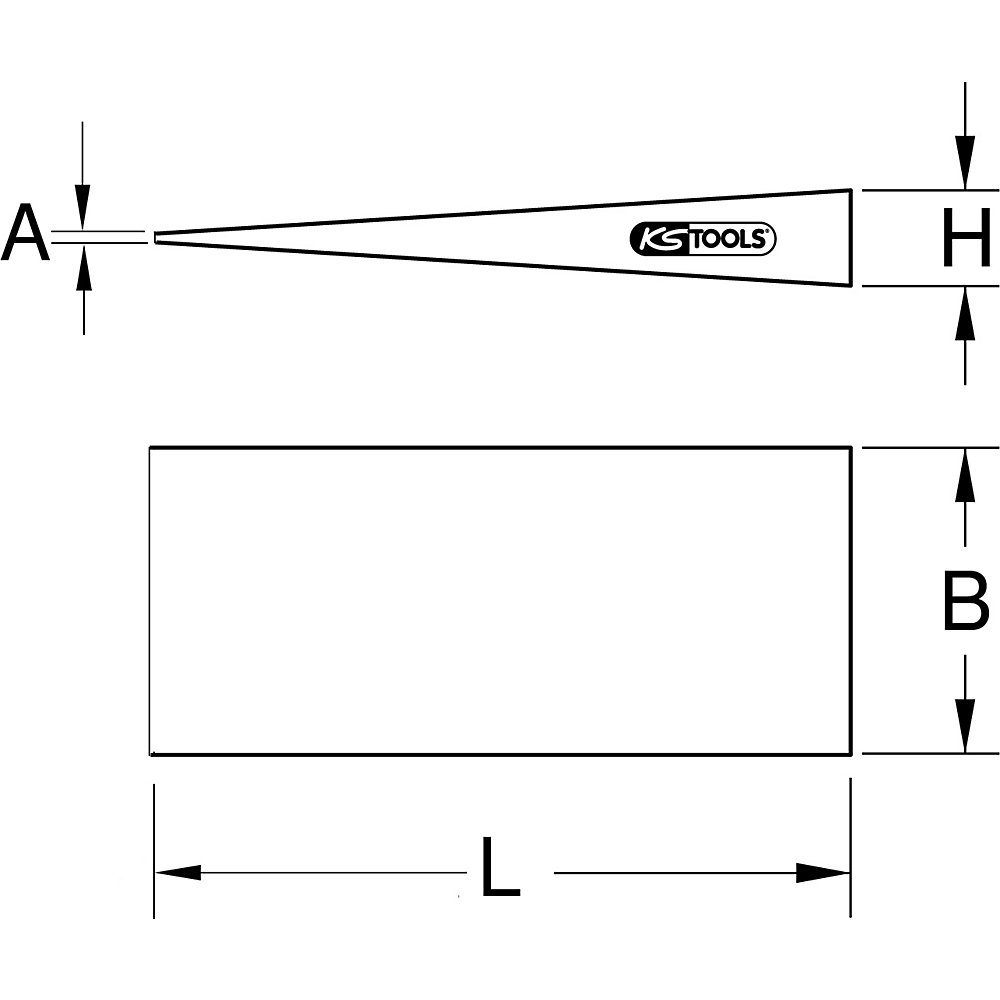 KS Tools Fer d'espacement BRONZEplus, anti-corrosion, 250 x 50 x 5 mm