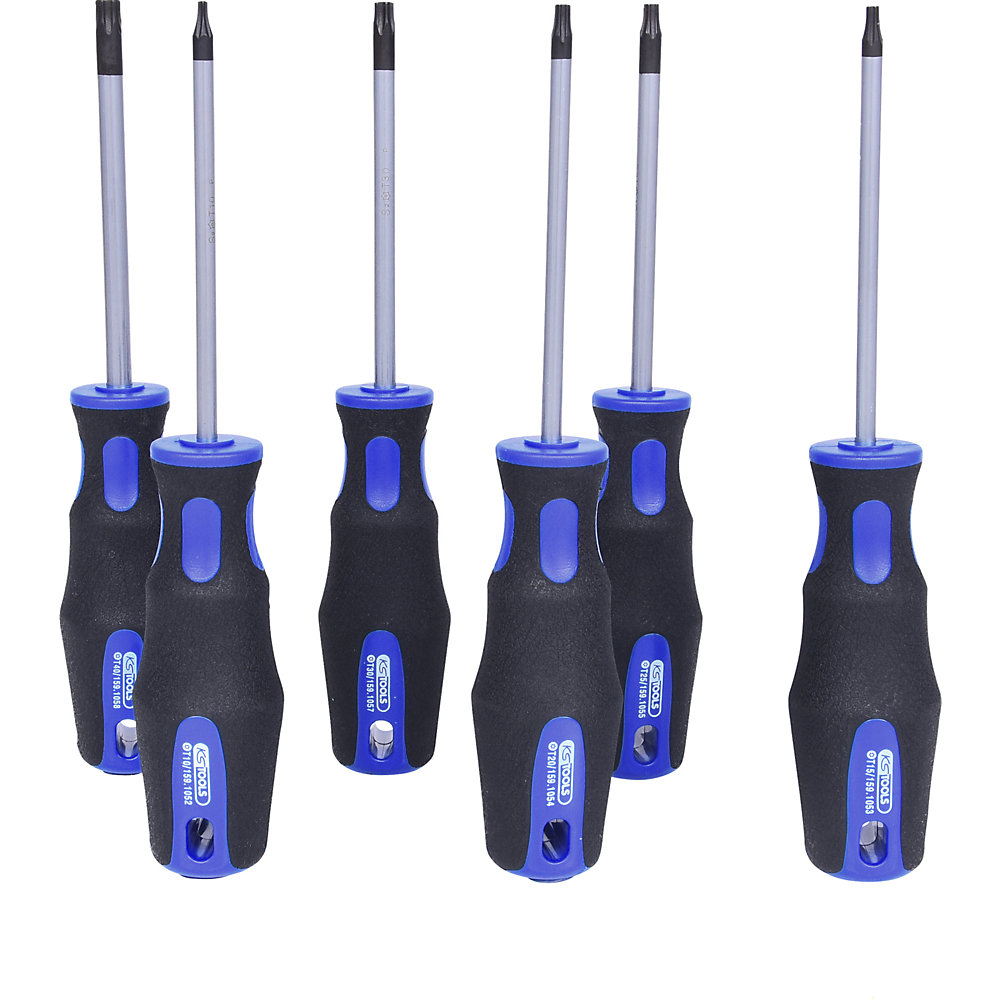 KS Tools Jeu de tournevis ERGOTORQUEplus, Torx percé, 6 éléments
