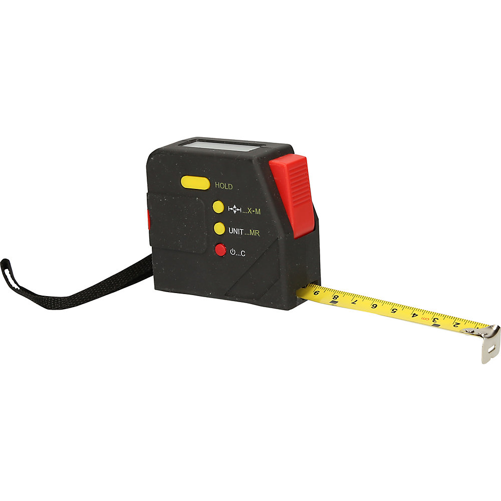 KS Tools Mètre à ruban électrique, numérique, avec arrêt et clip de ceinture, longueur 5 m