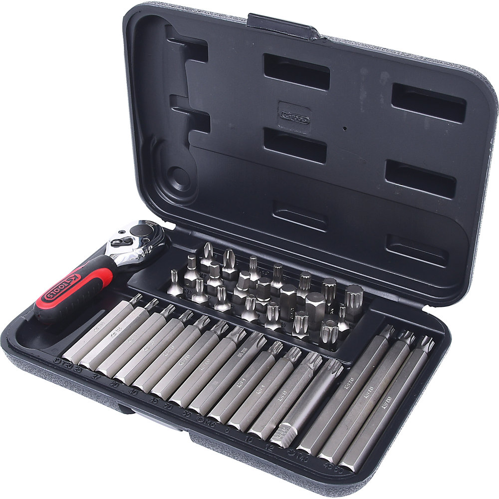 KS Tools Set di inserti da 10 mm, 37 pezzi, nichelato