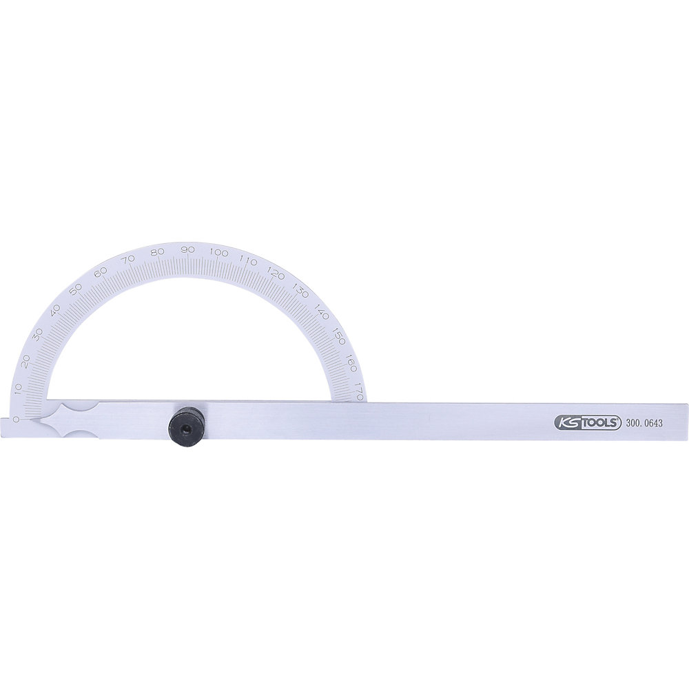 KS Tools Goniometro, con arco aperto, lungh. x largh. 300 x 220 mm
