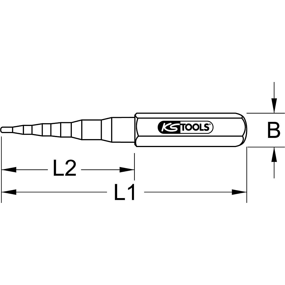 KS Tools Chiave a gradini universale, 5 gradini, 1/4'' - 5/8''