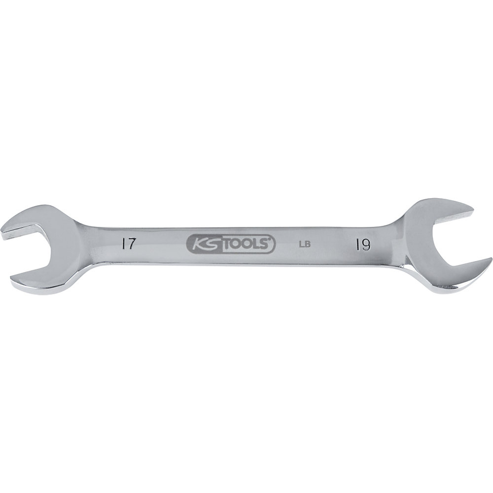 KS Tools Clé plate double en acier inoxydable, position des fourches à 15°, 8 x 9 mm