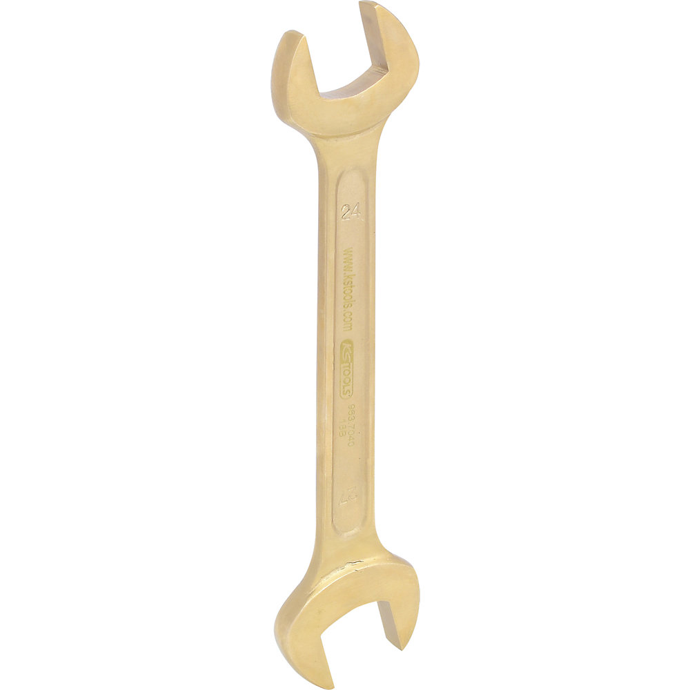 KS Tools Chiave a forchetta doppia BRONZEplus, forche inclinate di 15°, metrica, 24 x 27 mm
