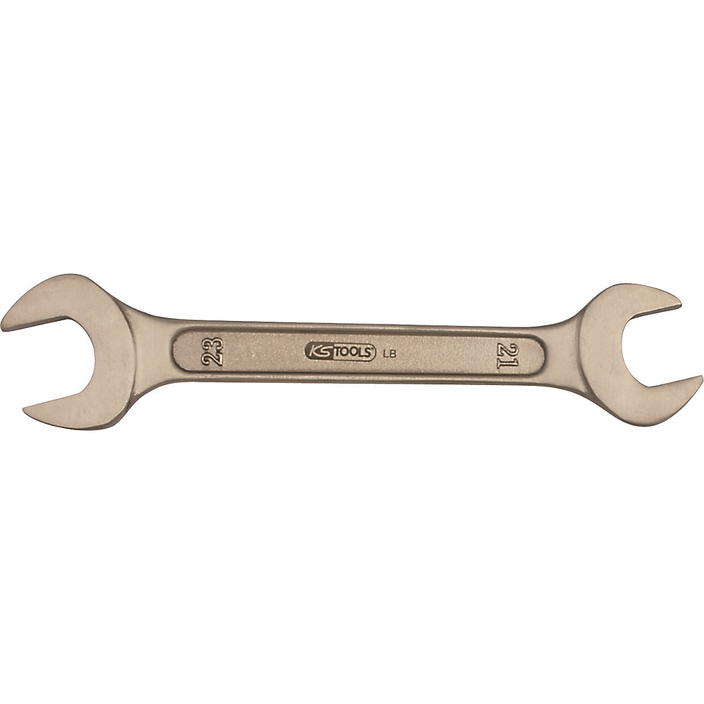 KS Tools Chiave a forchetta doppia BRONZEplus, forche inclinate di 15°, metrica, 19 x 21 mm