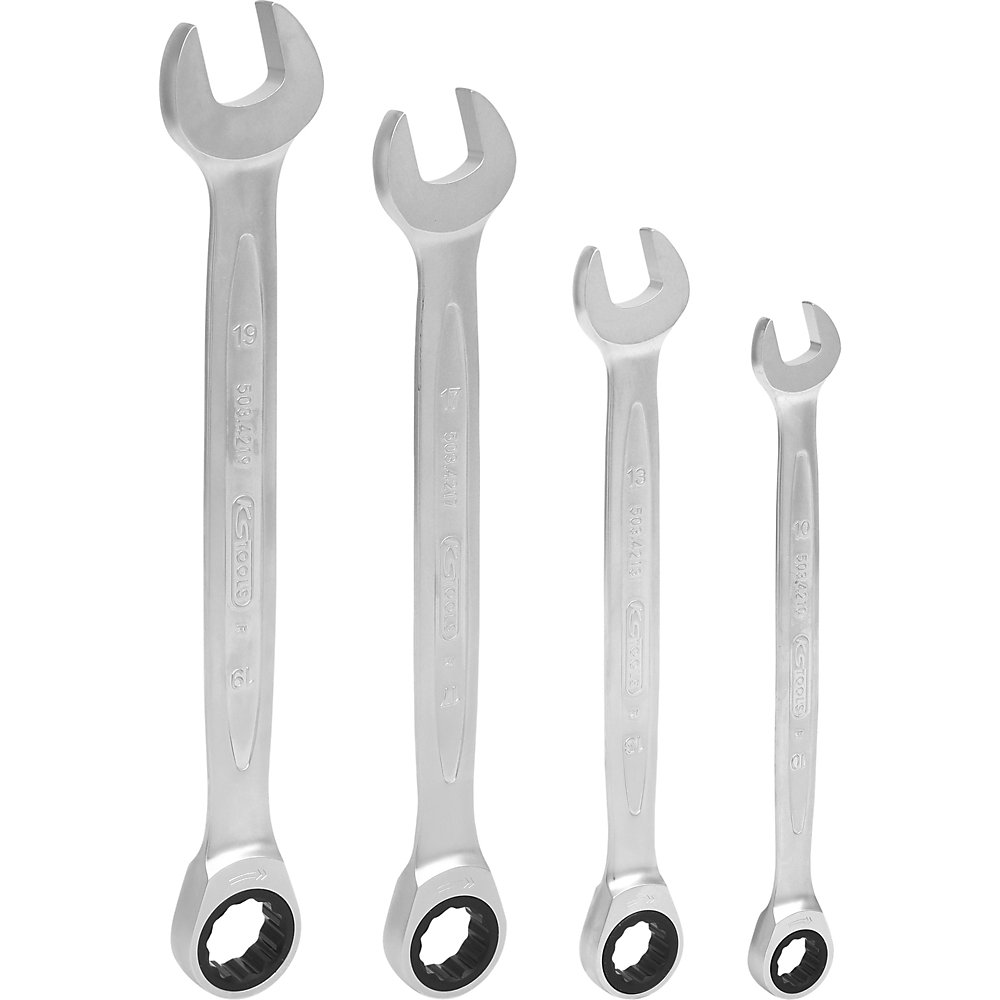 KS Tools 503.4204 5034204 Jeu de clés à œil à cliquet Ouverture de clé (métrique) 10 - 19 mm 2