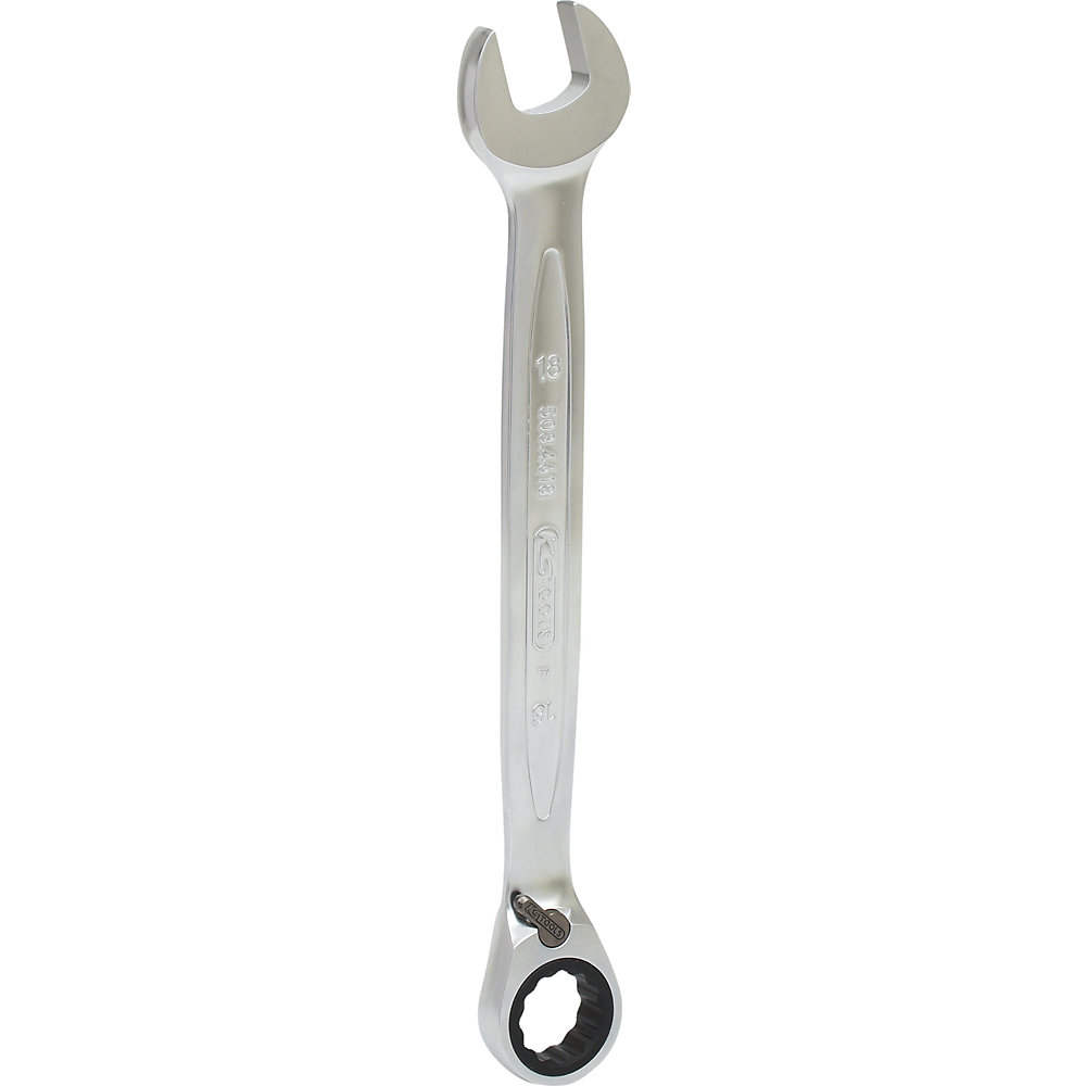 KS Tools Clé mixte à crans GEARplus commutable, anneau coudé à 15°, métrique, 18 mm