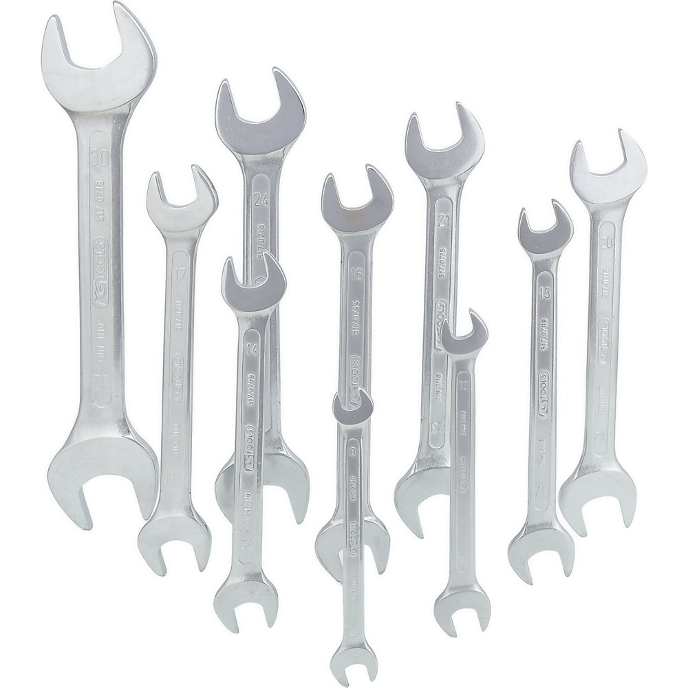 KS Tools Set di chiavi a forchetta doppie, apertura chiavi 8 - 32 mm, 10 pezzi