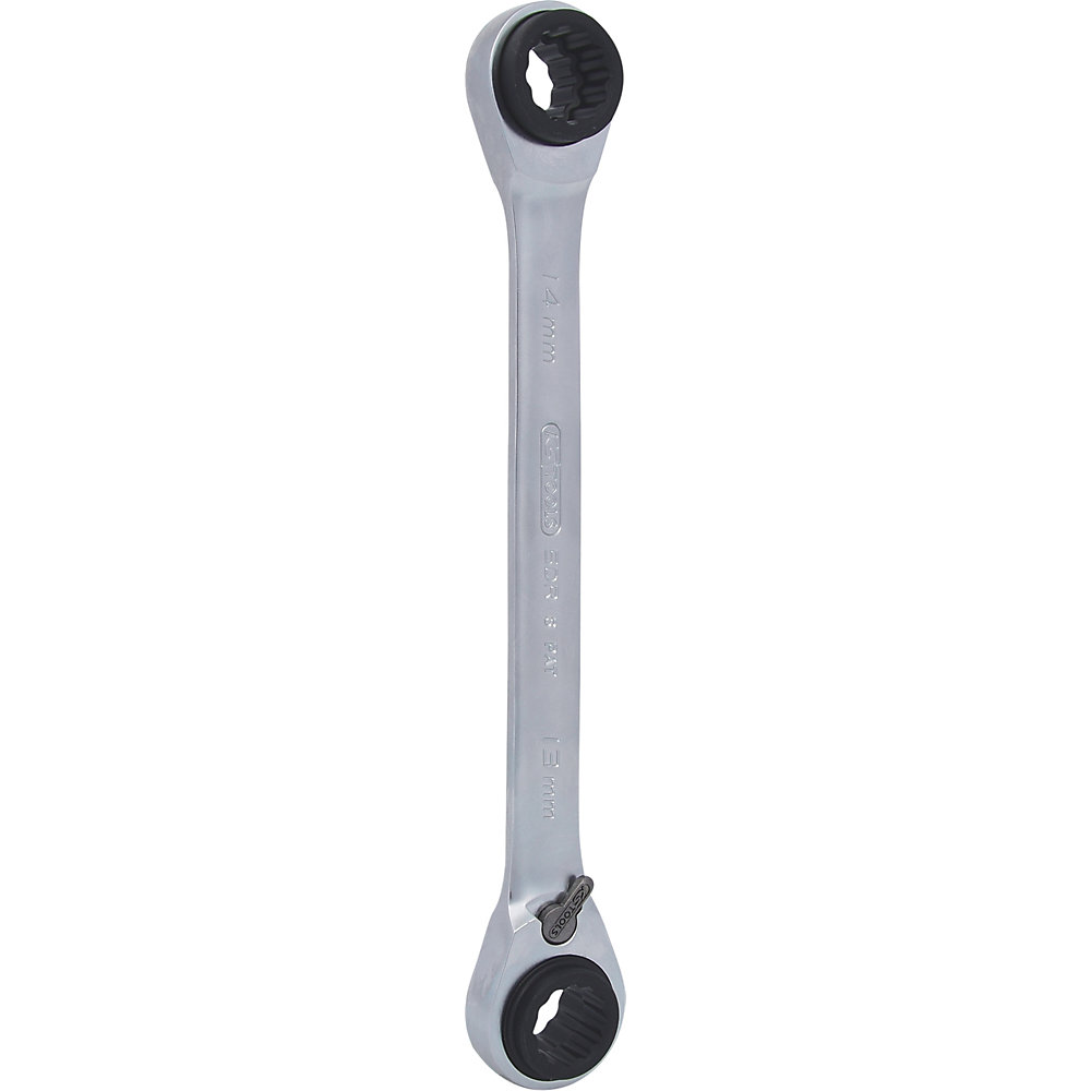 KS Tools Chiave a cricco doppia poligonale reversibile 4 in 1 GEARplus, metrica, 12 x 15 - 13 x 14 mm