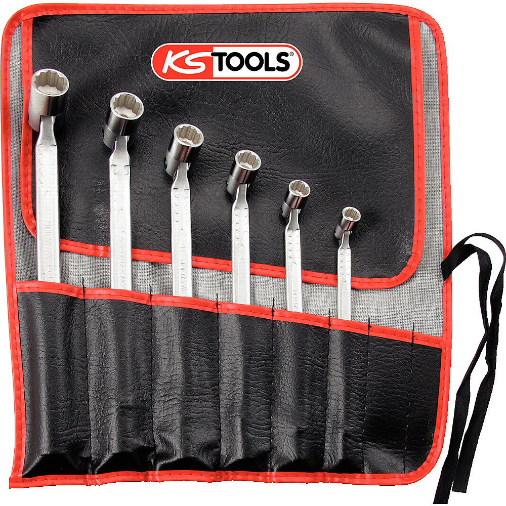 KS Tools Jeu de clés articulées doubles, 6 éléments, 8 - 19 mm