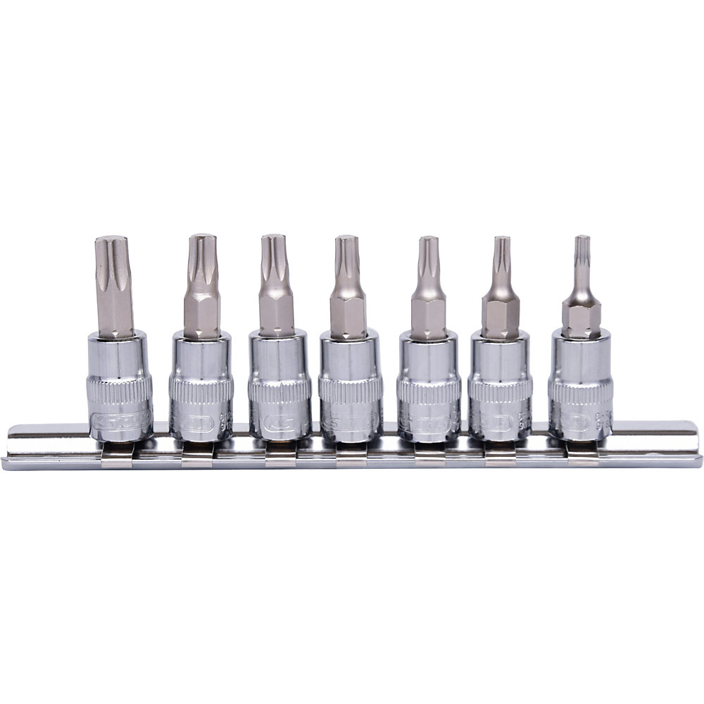 KS Tools Set di bussole per viti CHROMEplus da 1/4'', TORX®, 7 pezzi