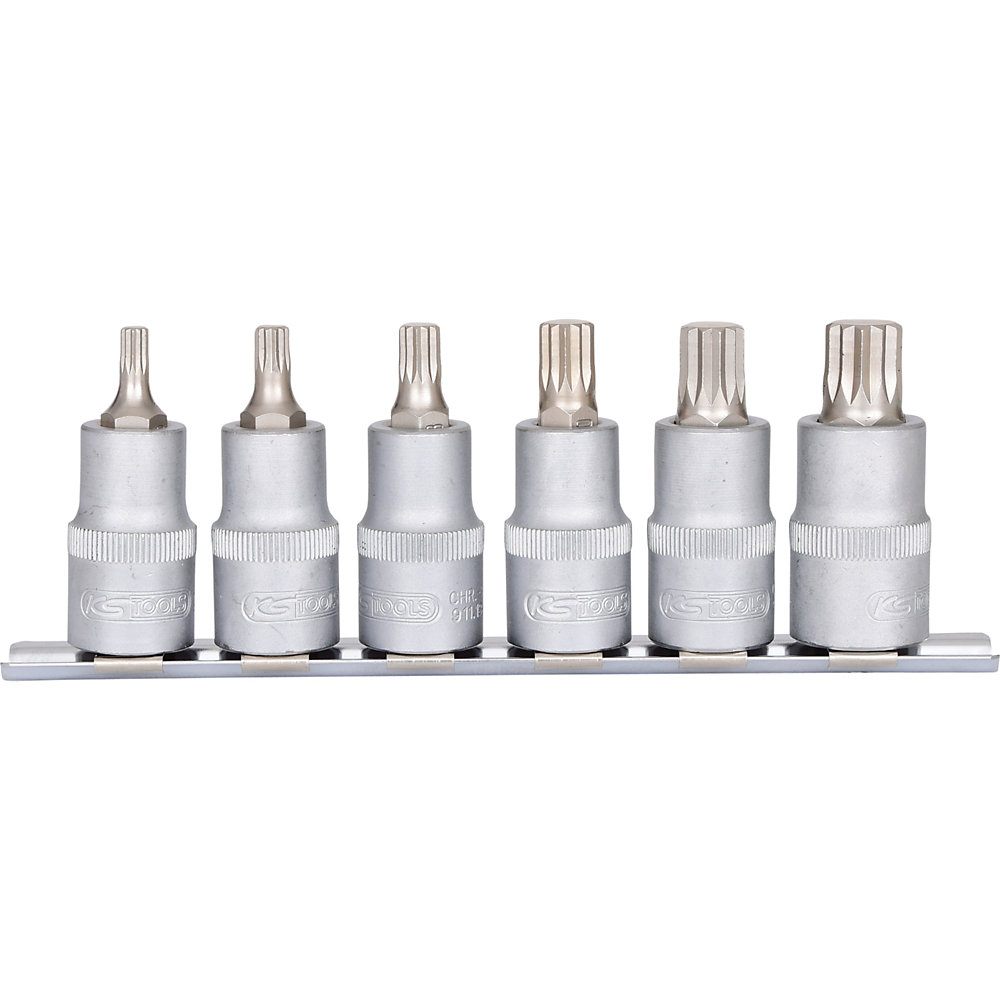KS Tools Set di bussole per viti da 1/2'', profilo (XZN®), 6 pezzi