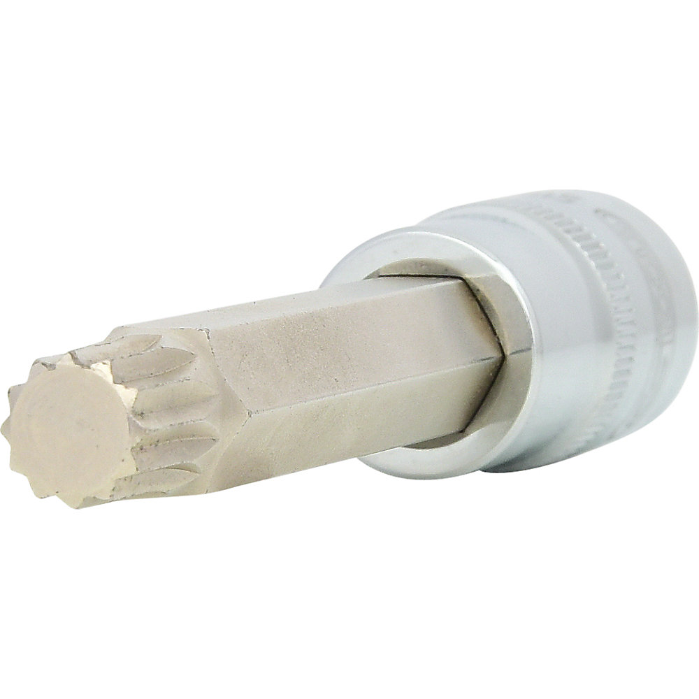 KS Tools Bussola per viti CHROMEplus da 1/2'', lunga, profilo (XZN®), M12