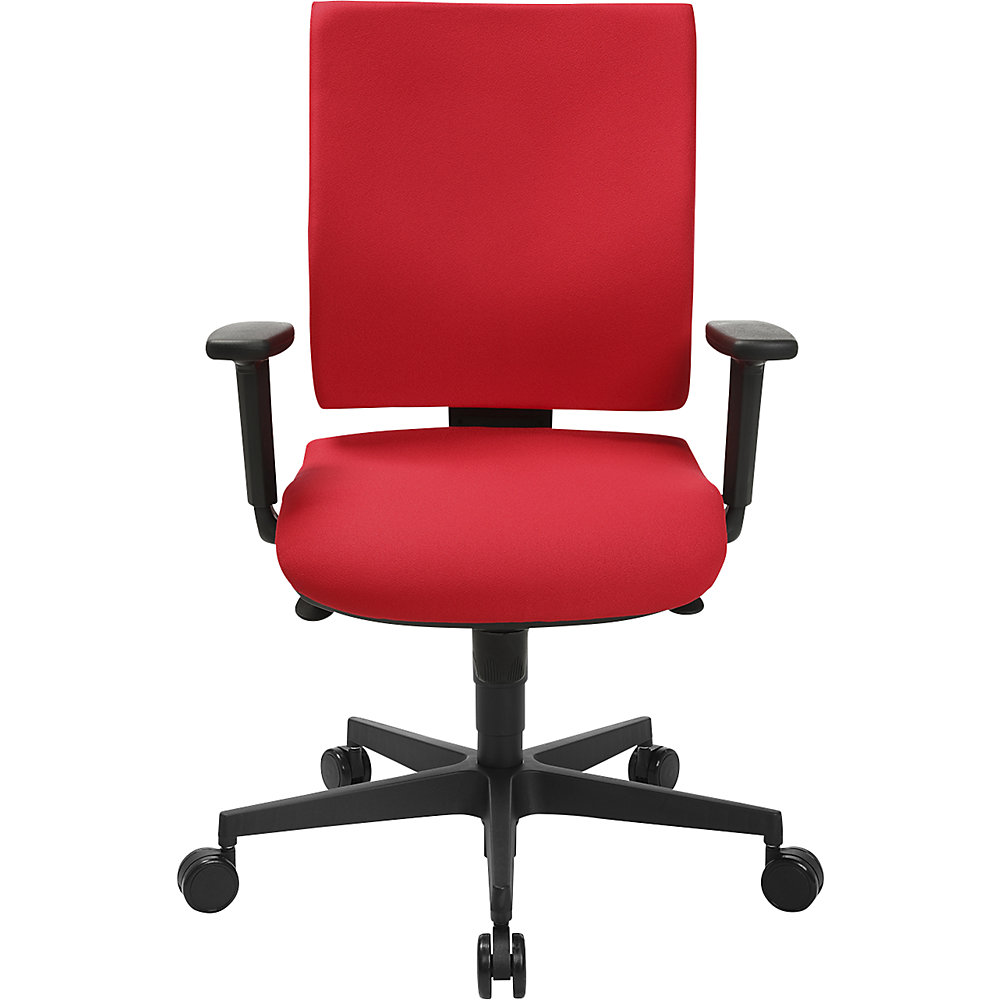 Bürostuhl SYNCRO CLEAN, Stoffbezug antibakteriell, rot Topstar 2