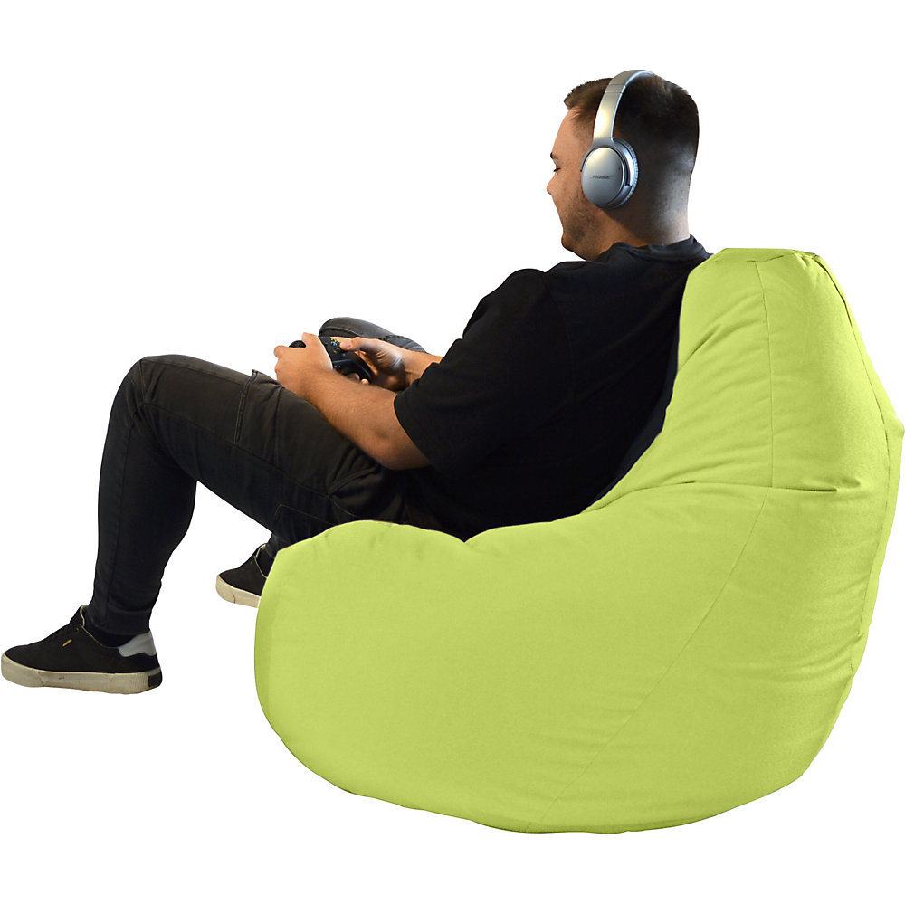 kaiserkraft Sitzsack GAMER, HxBxT 1000 x 1000 x 1000 mm, apfelgrün 2