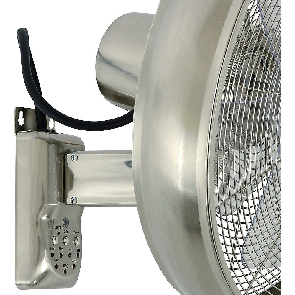 Lucci AIR BC Ventilateur mural 50 W (Ø x H) 410 mm x 460 mm chrome pivotant 2