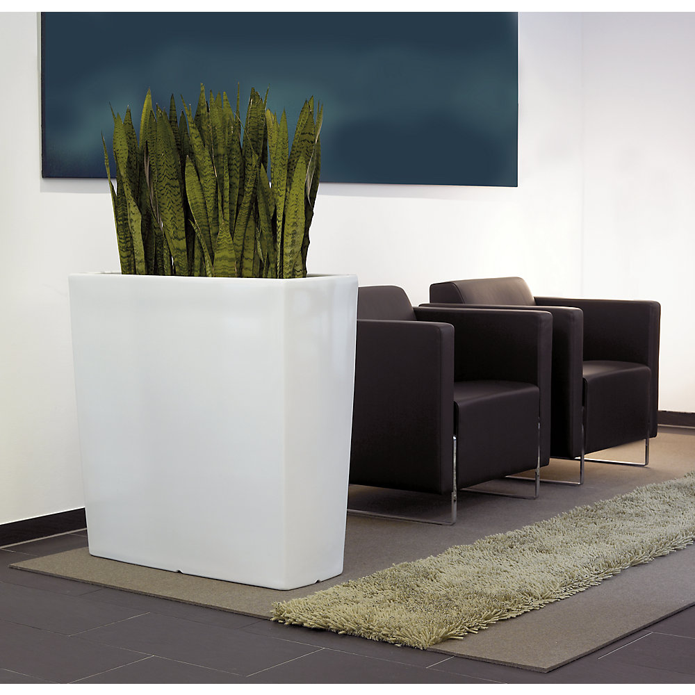 Pflanzbehälter, TREVIA 900K, HxBxT 900 x 900 x 390 mm, weiß DEGARDO 2